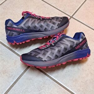 Merrell Agility Synthesis Flex trail running shoes in grey/shark  -Wmns size 8.0